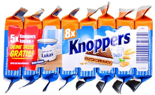 Knoppers Erdnuss Waffelschnitte 8 Stück, 16er Pack (16 x 200g)