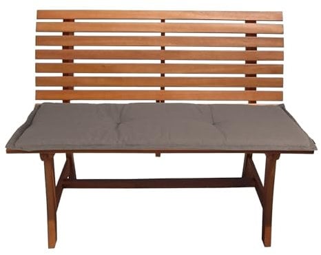 Spetebo Universal Bankauflage 120 cm - Taupe - Gartenbank Sitzpolster waschbar - Garten Sitzbank Kissen Hollywoodschaukel Auflage Fensterbank Auflage Stuhlkissen