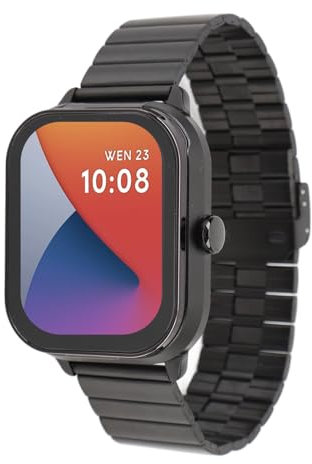 Smart Watch with Earbuds, 2.01 Inch TFT Touch Screen Fitness Watch, 2 in 1 Bluetooth Earphones Sports Watch with Step Count, NFC, Call Music Play for IOS and for Android (Black