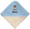 Wolimbo Kapuzenhandtuch personalisiert mit Namen und Motiv - Greige stahlblau - 80x80cm - für Baby und Kinder Babyhandtuch/Kinderhandtuch/Badetuch