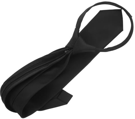 WRITWAA Zipper Krawatte Für Herren Einfache Schwarz-design Vorband Für Formelle Anlässe Wie Hochzeiten Und Feiern Praktische Und Stilvolle Lösung Für Geschäftsoutfits