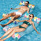 Elidepe Luftmatratze Pool, XL Luftmatratze Wasser, 2 Stück Pool Zubehör Pool Spielzeug, 4 in 1 Wasserhängematte Wasserspielzeug, Pool Luftmatratze mit Netz als Sessel Matratzen Schwimmatte
