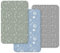 Unnivoll Spannbettlaken 55x90 cm Babybett, 3er Pack Bettlaken Für Beistellbett, Atmungsaktives Weiches Mikrofaser Spannbetttücher Graugrünes Sternbild