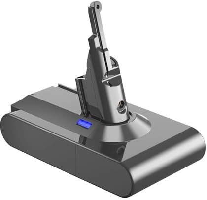 Batteria al litio YH5 V8 da 21,6 V, 6000 mAh, compatibile con la batteria Dyson V8 SV10, accessorio for aspirapolvere a bacchetta wireless(Silver)