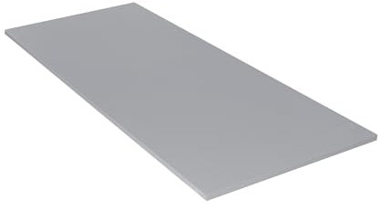 WRK21 Tischplatte 120 x 80 cm Grau Uni - 18 mm melaminbeschichtete Arbeitsplatte, ABS-Kante, pflegeleicht - für Schreibtische, Home-Office & DIY