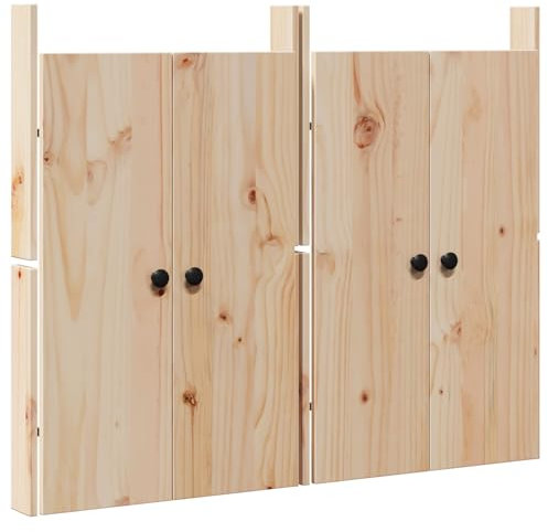 vidaXL Puertas de cocina exterior 2 unids 50x9x82 cm Madera maciza de pino