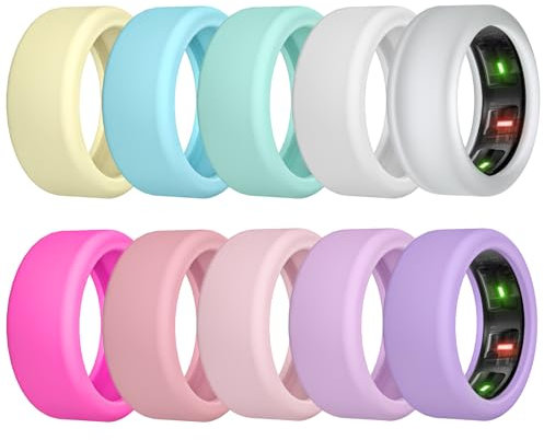 SimpleThings Bague de protection intelligente compatible avec Oura Ring Gen4/3, RingConn/Ultrahuman/Samsung Galaxy - En silicone résistant aux rayures