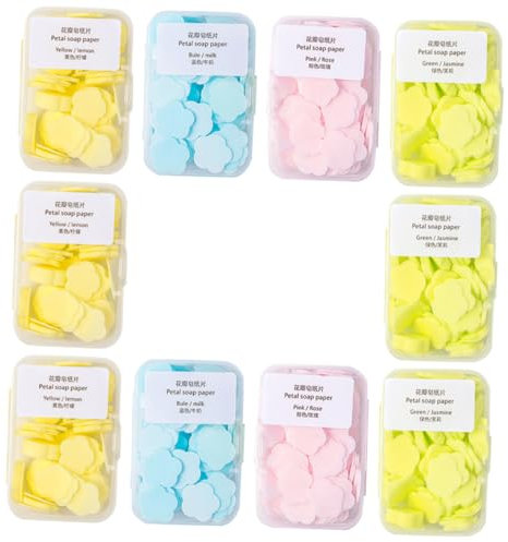 Kisangel 1 Set Compresse di Sapone Portatili Sapone Lavamani Portatile Sapone Lavamani in Scaglie Sapone Lavamani da Viaggio Sapone da Viaggio in Scaglie Sapone di Carta USA E 16 scatole