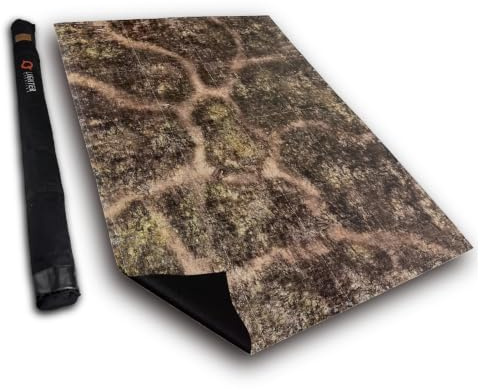 Lighter Creative 44'' x 60'' Battle Mat Gridded War-Gaming Mat for WHAoS - Made of Synthetic Leather, 1.1mm Thicknes (WHAoS - Blighted Gloommoor)