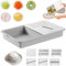 Multi-Functional Grater Drainer Cutting Board, 6 in 1 Cutting Board with Containers Lids and Graters, Removable Chopping Board with Tray for Kitchens, Kitchen Grater Set for Slicing Shredding Grinding