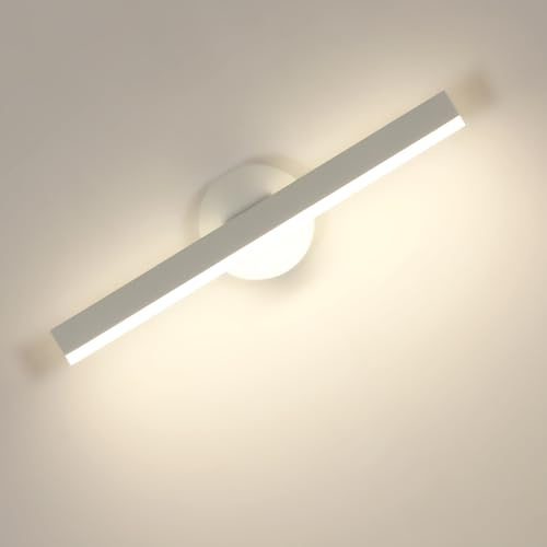 Riserva Spiegelleuchte LED 12W, Schwenkbar 300 °, Weiß, 4500K Neutralweiß | Wandleuchte Modern für Schlafzimmer, Flur, Badezimmer, Schminktisch, Schrank