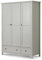 Julian Bowen Maine 3 Door Combination Wardrobe, Dove Grey