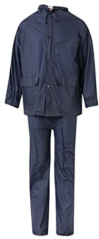 VELILLA 19000 Traje de Lluvia Dos Piezas con Capucha, Color Azul Marino, Talla L