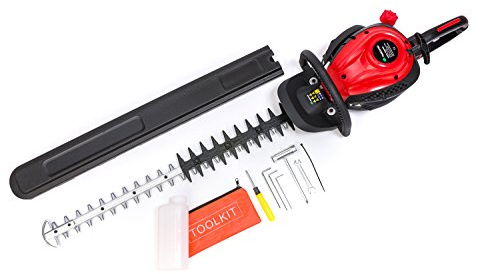 Taille haie thermique 25, 4 Cc, poignée rotative et doubles Lames Xxl 75 cm
