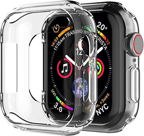 iVoler 3 Piezas Funda para Apple Watch 41mm / 40mm SE (2022/2020) Series 9 8 7 6 5 4, Carcasa Protectora Anti-Rasguños Transparente Suave TPU Silicona Caso Anti-Arañazos iWatch Case Cover