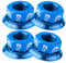 P Prettyia 4Pcs Durable Track Wheel Nuts Bicycle BMX Fixie M10 Axle Screw for Rear Hub, Blue