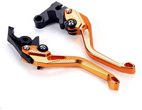 Auzkong Bremshebel Kupplungshebel für 690 SMC/SMCR 2014-2019, 690 Enduro R 2014-2017, 1090 Adventure/R 2017-2018, Adventure 1050 2016 Motorrad Hebel (Aftermarket Product) Orange 1 Paar