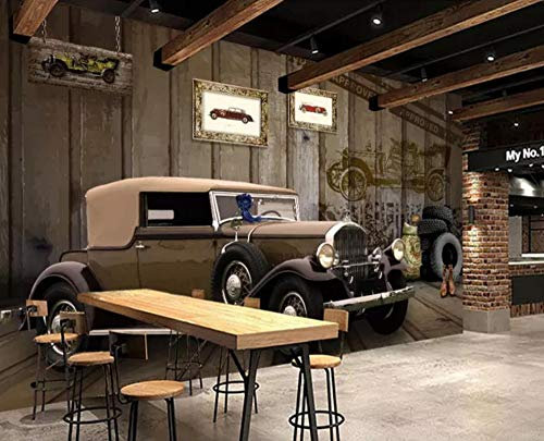 MIWEI Wallpaper Papier Peint Panoramique Voiture Vent Industriel Américain Papier Peint Nature Intissé Murale Chambre Salon（430cmX300cm）