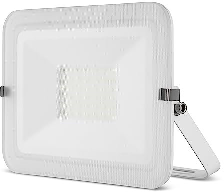 REV MIRANO LED Strahler für außen – IP65, LED Lampe 30W, 2700lm, 6500K – ideal für Hofeinfahrten, Garagen & Hauseingänge - weiß