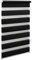 OBdeco Doppelrollo Duo Rollo Klemmfix ohne Bohren B120cm x H150cm(Stoffbreite 116 cm) Schwarz für Fenster lichtdurchlässig und verdunkelnd