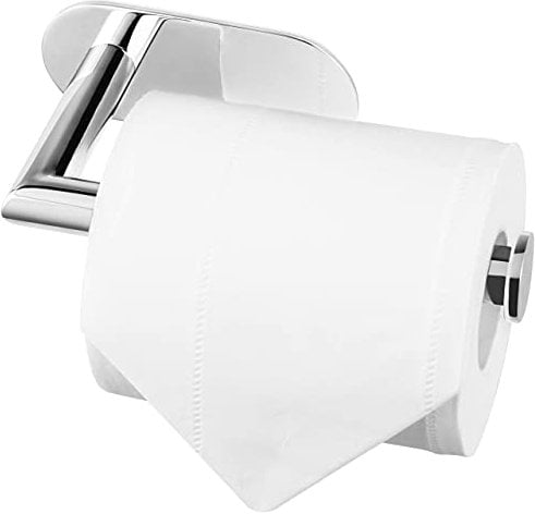 HITSLAM Toilettenpapierhalter Ohne Bohren, Chrom Klopapierhalter SUS304 Edelstahl für Küche und Badzimmer