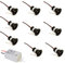 Mini foco LED 9 unidades, 12 V, 1 W, foco empotrable de techo para cocina, escaleras, armario, pasillo, iluminación de bricolaje, vitrinas, luz pequeña de armario, IP65 (Blanco Cálido, 120°)