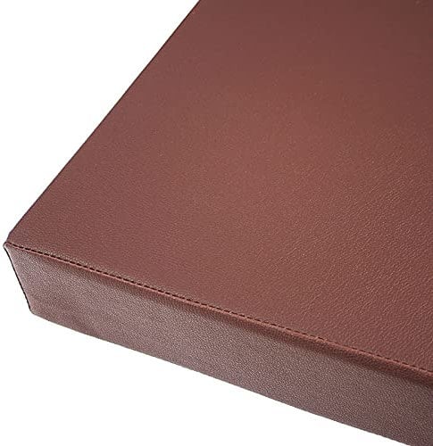 KicKiq Wasserdichtes Bankkissen für den Außenbereich, 2- und 3-Sitzer, PU-Leder, Gartenbankauflage mit Reißverschluss, Esszimmer, Terrasse, Bankkissen für Schaukelstuhl (Dunkelbraun, 120 x 40 x 5 cm)