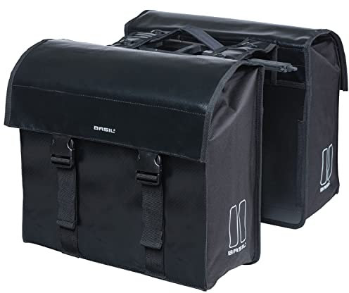 Basil Basil Double Bicycle Bag Urban Load MIK Black - 48-53 Liter - Tarpaulin Packtaschen-2179242815 35 l