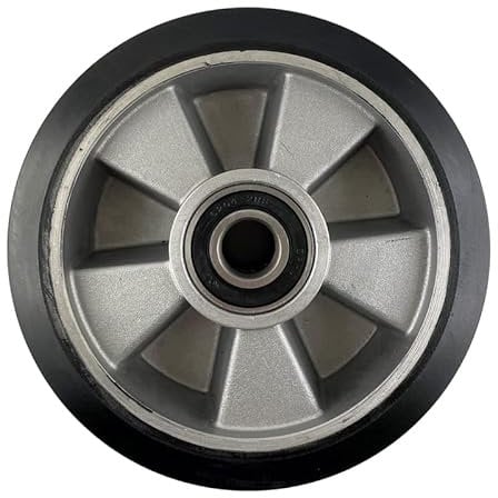Hubwagen Rad Gummi 200 x 50/60 mm für Achs-Ø 20 mm inkl. Kugellager - Ersatzrad