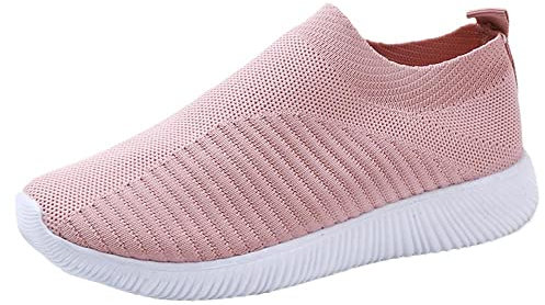 Sunnyuk Laufschuhe Damen Turnschuhe, Atmungsaktiv, Leichte, rutschfest Sportschuhe Turnschuhe Flach Bequem Sport Joggingschuhe Fitnessschuhe Outdoor Fashion Casual Hallenschuhe Damenschuhe