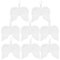 Folytiy 12Pcs Angel Feather Wings Christmas Decorations Fluffy Feather Baubles Hanging Ornaments for Christmas Tree Xmas Birthday Wedding Party Arrangement (White)