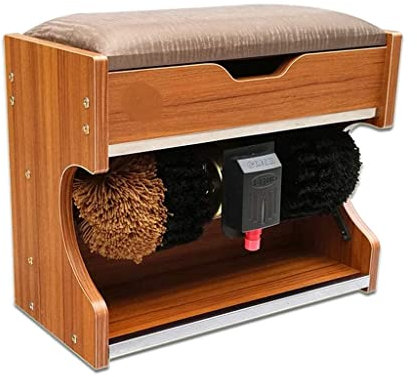 Cireuse à chaussures Cireuse à chaussures à induction électrique avec boîte de rangement et coussin moelleux utilisé comme tabouret à chaussures Convient pour la maison et les affaires (A 50 cm) (C 5