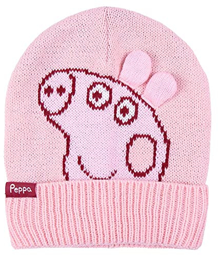 Cerda Unisex Kinder Jacquard Peppa Wutz Strickmütze Baskenmütze, Pink, Einheitsgröße