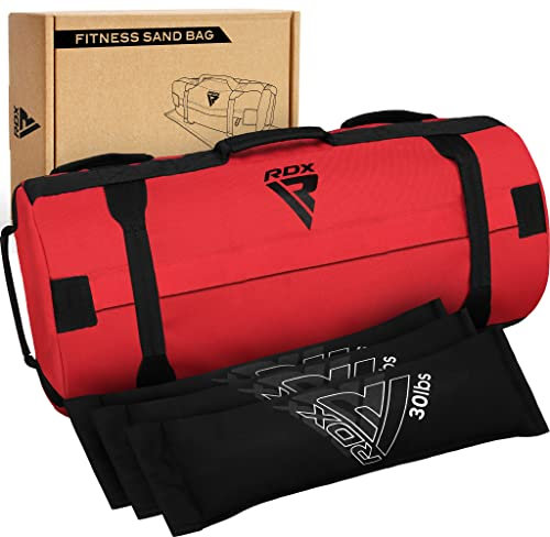 RDX Gewichtssack für Fitness Krafttraining, Ungefüllten Power Bag mit 8 Griffe, Core Sandbag Gewichtete, 2-90 KG Sandsack Ideal für Viele Functional Training Running Rucking Strongman Lifting Workout