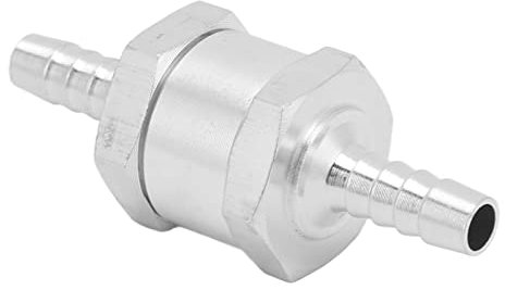 Rückschlagventil, 0,2-6 Bar Aluminiumlegierung Universal Kraftstoffleitungs-Einweg-Ventil Einweg-Rückschlagventil für Benzin, Biodiesel, Wasser, Kühlmittel, Öl, Luft/Vakuum (6mm)