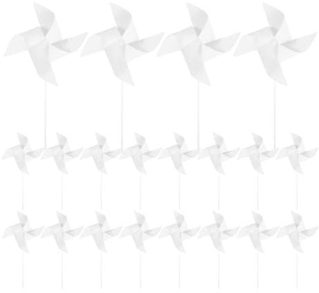 Angoily 24 Stück DIY-Windräder Aus Papier Weiße Windräder Aus Leerem Papier Für Jungen Und Mädchen Patriotische Windräder Zum 4. Juli Basteln Schularbeiten Basteln Zu Hause