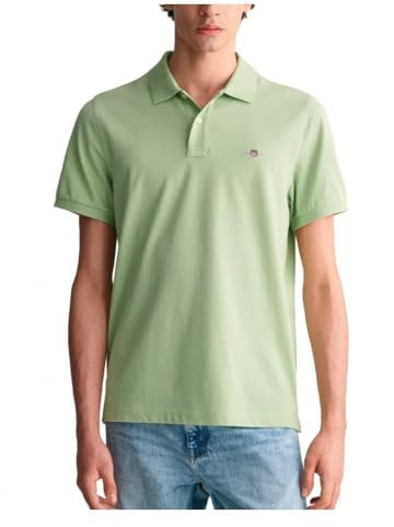 Gant Herren REG Shield SS Pique Polo, Milky Matcha, L