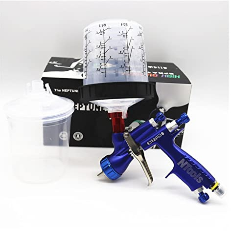 PHLeaz Spray gun with 400cc or 600cc Type H/O Quick fix Cup and adapter paint gun Paint Mixing Cup air spray gun paint sprayer (Color : 600cc pps)
