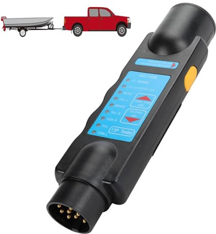 LNGJIN Anhängertester, 13 Poliger Stecker Prüfgerät, Stecker Steckdose Trailer Tester, Anhänger Tester Prüfgerät, ​Wohnwagen Testgerät, Anhängerprüfgerät für Autos, Wohnwagen, RV, Anhänger, Träger