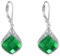 Smaragd Ohrringe Sterling Silber Grüner Stein Tropfenförmige Ohrringe Filigrane irische Ohrringe Schmuck Weihnachts Geschenke für Damen und Mädchen