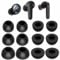 IiEXCEL Space A40 Memory Foam Ear Tips, 6 Pairs Replacement S/M/L Cancel Noise Fit in Case Comfortable No Silicone Pain EarTips Accessories Compatible with Soundcore P20i Life P3 - Black, S/M/L Black