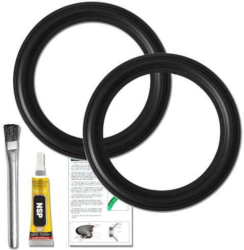 North Speaker Parts 8 Rubber Woofer Speaker Light Surrounds Repair Kit Glue