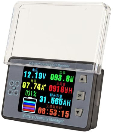 120 V 50 A Batteriekapazität Coulomb Meter Monitor Digitale Batteriekapazität Verbleibende Kapazität Prozentsatz Tester LCD Coulombmeter