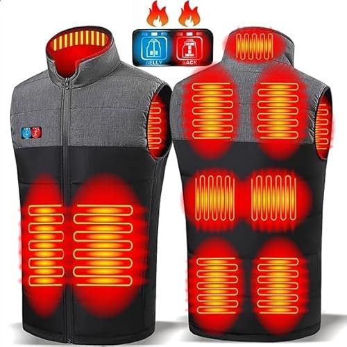 Heated Vest for Men XL, Ideal Warming Heated Jackets - Heated Gilet USB Powered (Excluded Power Pack)