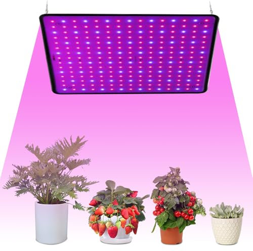 1000W Lampe LED Horticole Croissance Floraison LED Culture Indoor Spectre Complet Lampe Croissance Plante 225 LEDs Grow Light Panneau pour plantes d'intérieur et culture de légumes de fleurs en serre