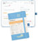 POPRUN Tagesplaner 2025 2026 Hardcover 16 x 10,5 cm, Tageskalender A6 1 Tag 1 Seite (Montag - Sonntag), Terminplaner (Aug.2025-Jul.2026) mit Stiftschlaufe - Dunstblau