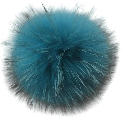 XDMING 15-16cm Fellpom Pom Riesige Fellpompons Türkis Fell Weiß Schwarz Koralle Rosa Fellpoms Pompom Für Mütze Beanie
