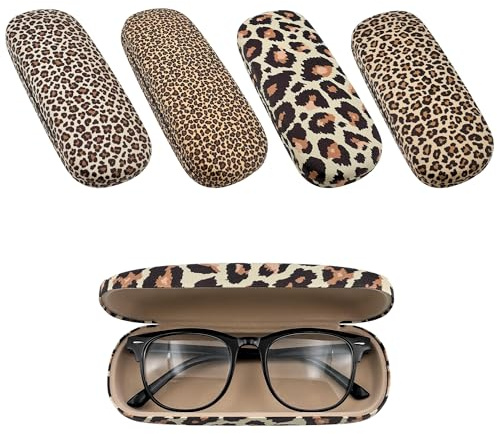 FZSECRIU 4 Stücke brillenetui，brillenetui damen，hardcase groß，glasses case，sonnenbrille，brillen etui