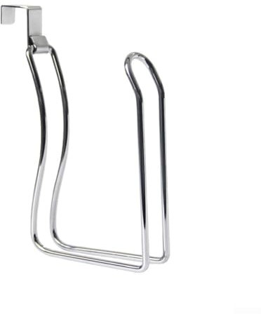 Elegante porta carta igienica da appendere in acciaio inox per bagni moderni (argento)