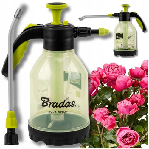 Bradas Garden Care - Pflanzen Sprühflasche Garten 1,5L - Gartenspritze Drucksprüher Säurefest - Pumpsprühflasche - Unkrautspritze - Handdruck-Sprühgerät für Pflanzenpflege - Pflanzensprüher